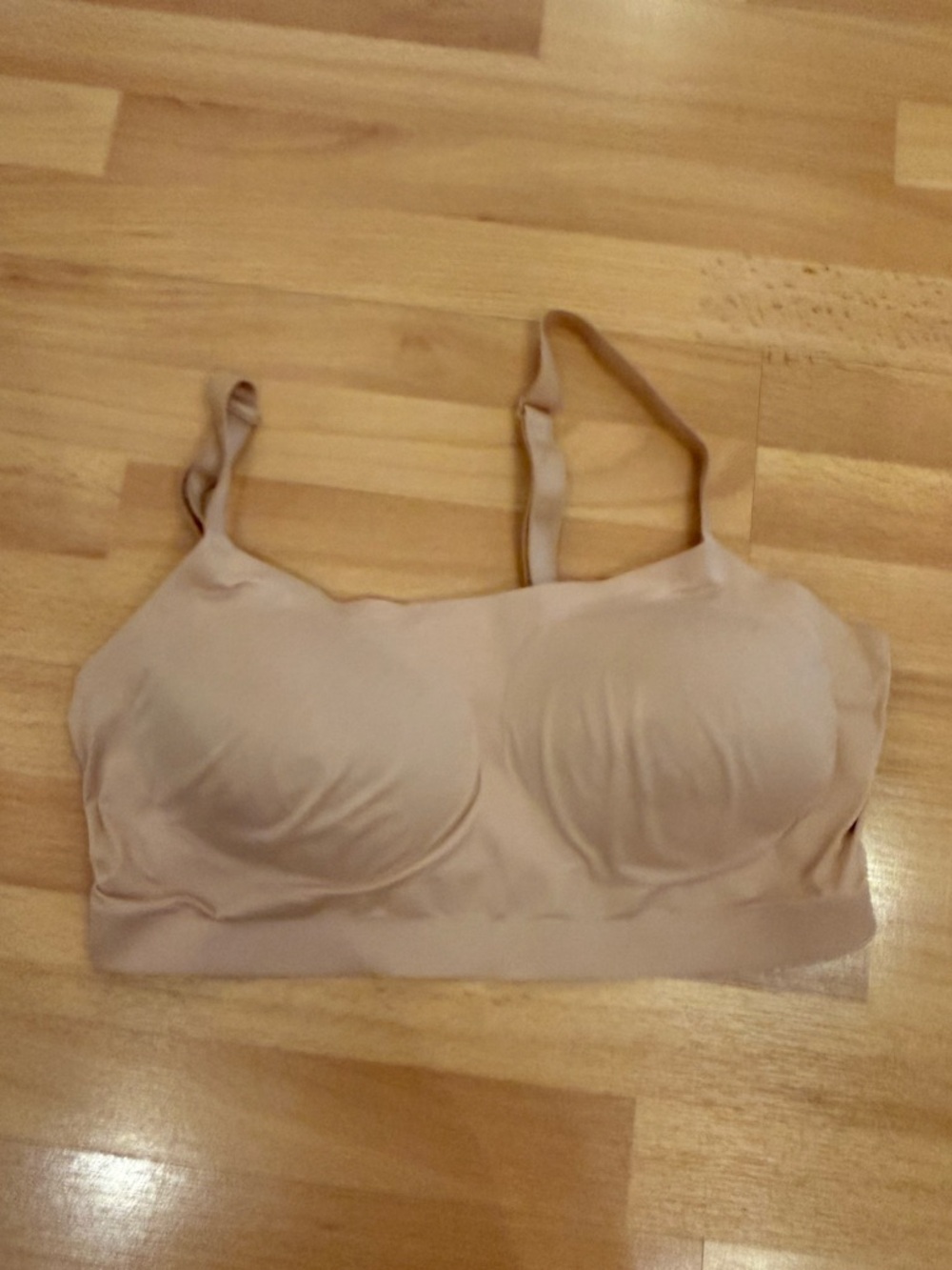Seamless Nude Padded Wireless Bra by soma